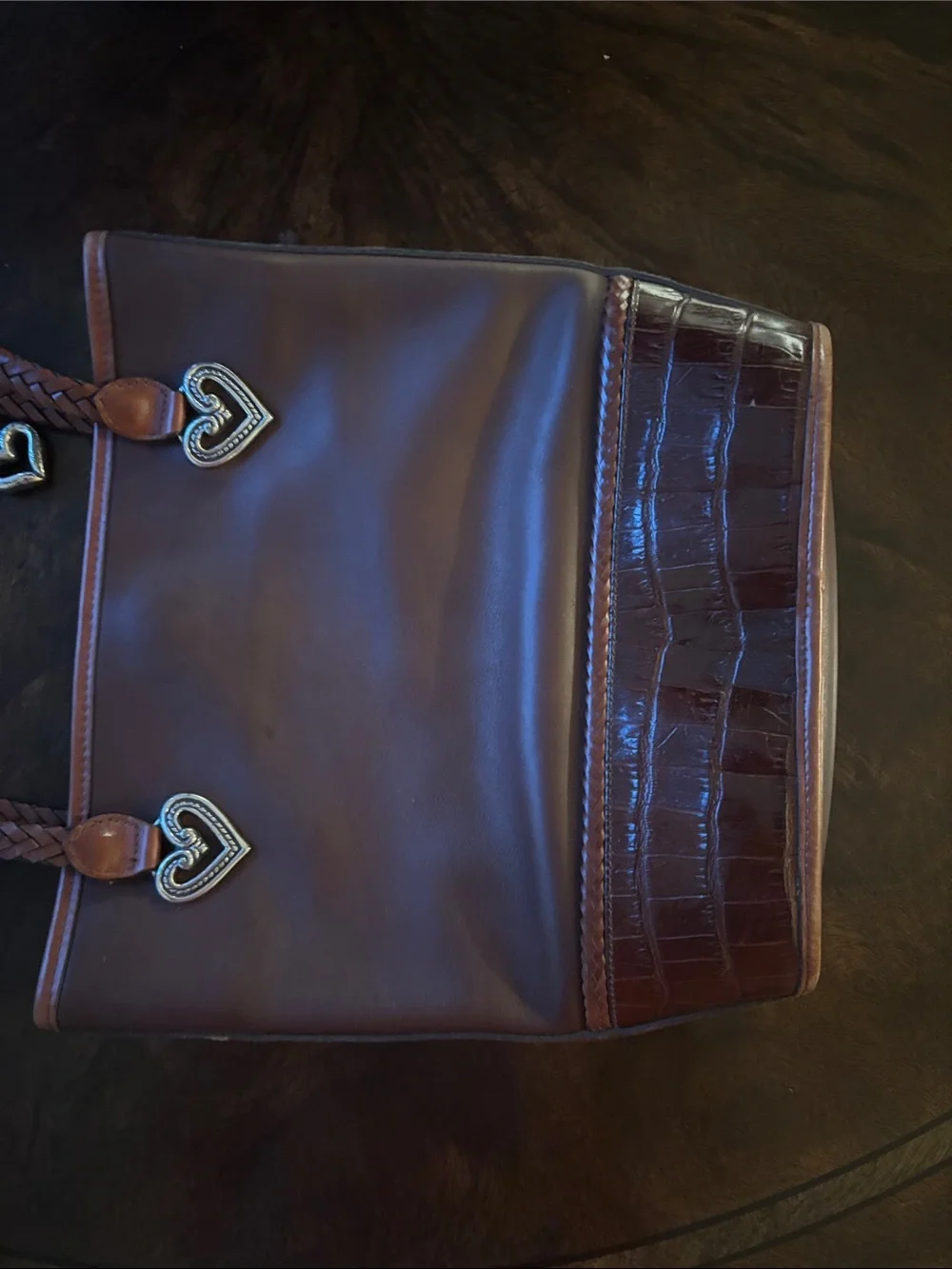Brown Leather Brighton Shoulder Bag